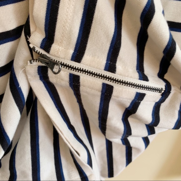 NWOT Marine Layer Polly Crop Stripe Side Zip Top - Picture 4 of 8
